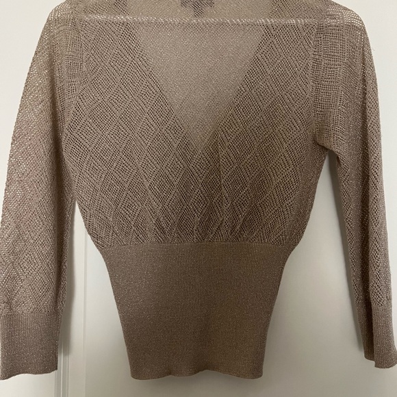 Bebe Champagne Cropped Cardigan - Picture 5 of 5